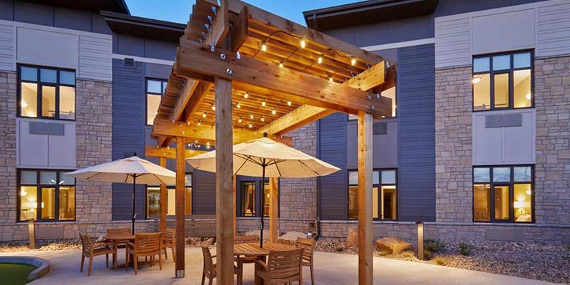 Back Patio at Aviva at Fitzsimons in Aurora, Colorado